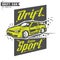 Drift sport team print for t-shirt,emblems and logo.