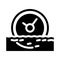 drifting away time glyph icon vector illustration