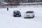 Drifting cars on ice