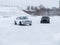 Drifting cars on ice