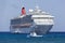 Drifting Cruise Ship in Caribbean