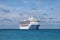 Drifting Cruise Ship And Cloudy Sky