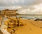 Driftwood Shelter Built on Lydgate Beach