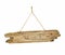 Driftwood wooden sign board on string