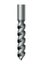 Drill bit of steel or other metal twist shape. Professional nozzle for drill hammer or screwdriver. Vector icon isolated