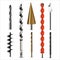 Drill bits and auger for various types materials.