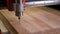 Drill the circle in motion on the board installed in the cnc wood router machine