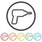 Drill icon, Electric Drill flat icon, 6 Colors Included