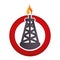 Drill petroleum plant icon