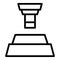 Drill press icon outline vector. Chrome jdm