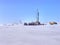Drill site in the Arctic.