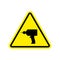 Drill Warning sign yellow. Repair Hazard attention symbol. Danger road sign triangle bit