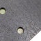 Drilled brake pads with truck brake pads on an isolated white background. Close-up