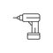 Driller construction tool icon. Simple line, outline vector of construction tools icons for ui and ux, website or mobile