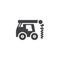 Driller truck vector icon