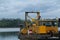 Drilling dredging machine largest, isolated.