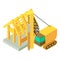 Drilling icon, isometric style