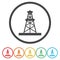 Drilling icon, oil company logo