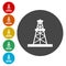 Drilling icon, oil company logo