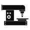 Drilling machine icon, simple style