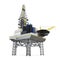 Drilling offshore platform isolated. 3d rendering