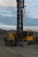 Drilling rig in an open pit.