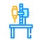 drilling and slotting machine color icon vector illustration