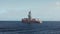 Drilling vessel exploring new oil and gas fields in the ocean