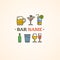 Drink Alcohol Beverage Sign. Vector