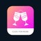 Drink, Alcohol, Juice, Romantic, Couple Mobile App Button. Android and IOS Glyph Version