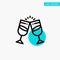 Drink, Alcohol, Juice, Romantic, Couple turquoise highlight circle point Vector icon