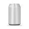 Drink aluminum can 330 ml isolated on white background  realistic mockup. Blank beverage packaging  vector template for design