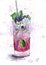 Drink blueberry watercolor cold bar glass watermelon