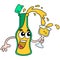 Drink bottles were feasting on soda wine. doodle icon image kawaii