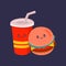 Drink and burger design