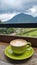 Drink Coffee At Pancar Mountain Indonesia View