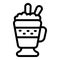 Drink frappe icon outline vector. Iced cup food