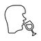 Drink, glass, tasting line icon. Outline vector