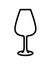 Drink glassware flat line icon. Outline sign for mobile concept and web design, store