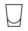 Drink glassware flat line icon. Outline sign for mobile concept and web design, store