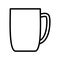 Drink glassware flat line icon. Outline sign for mobile concept and web design, store