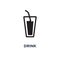 drink icons icon. beer glass, coffee cup, wine, soda and juice b