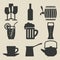 Drink icons set