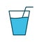Drink lineal color icon. Editable stroke.