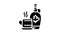 drink with maple syrup glyph icon animation