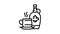 drink with maple syrup line icon animation