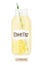 Drink me. Lemonade bottle with drinking straw and drink me label. Healthy Fresh energetic drink. Isolated vector on
