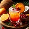 drink orange, coconut water and cranberry