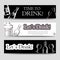 Drink party horizontal banners set