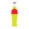 Drink soda glass vector liquid cocktail graphic. Cool transparent summer container freshness bottle. Flat energy party beverage. R